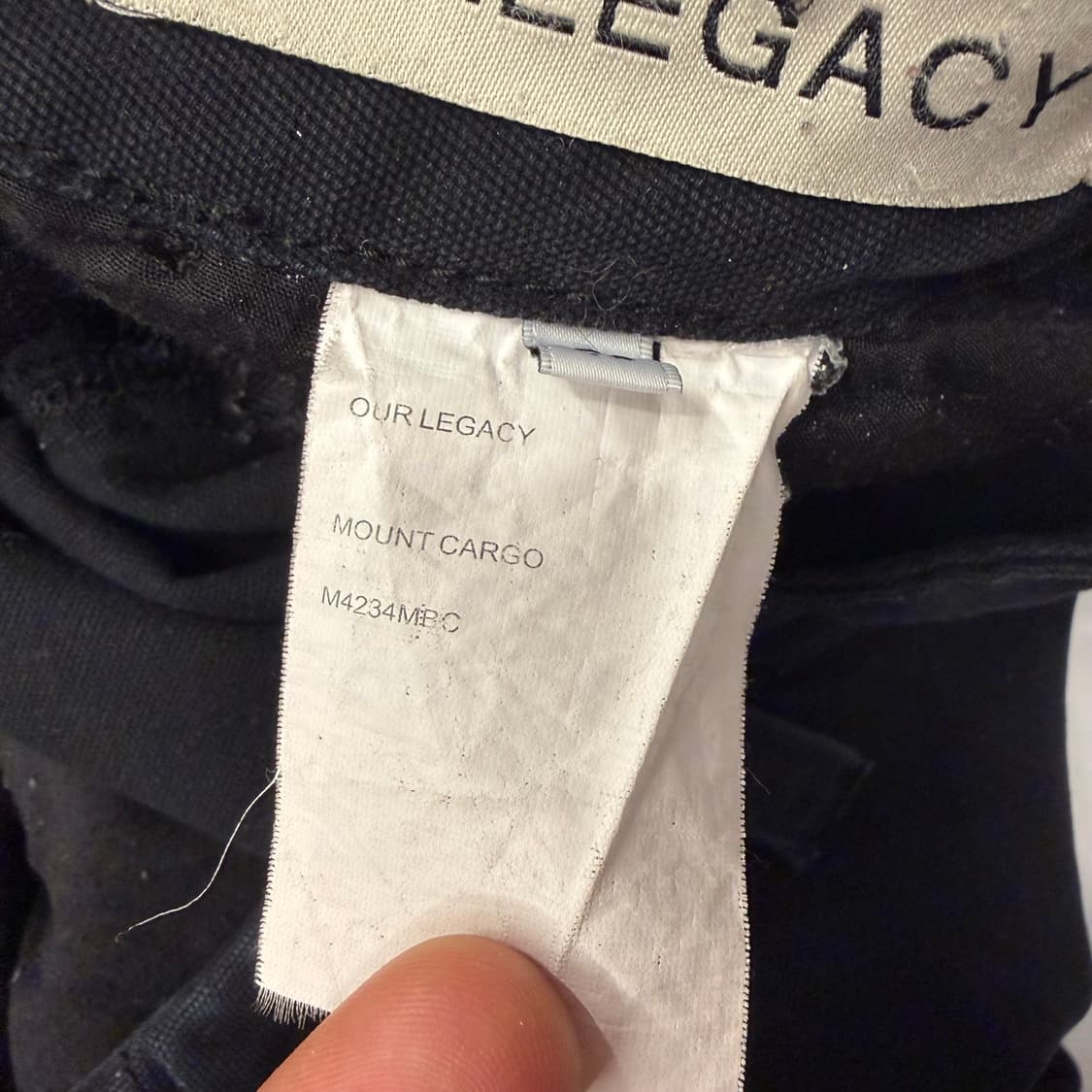 아워레가시 캔버스 블랙 마운트 카고 팬츠 34 inch 상품이미지8