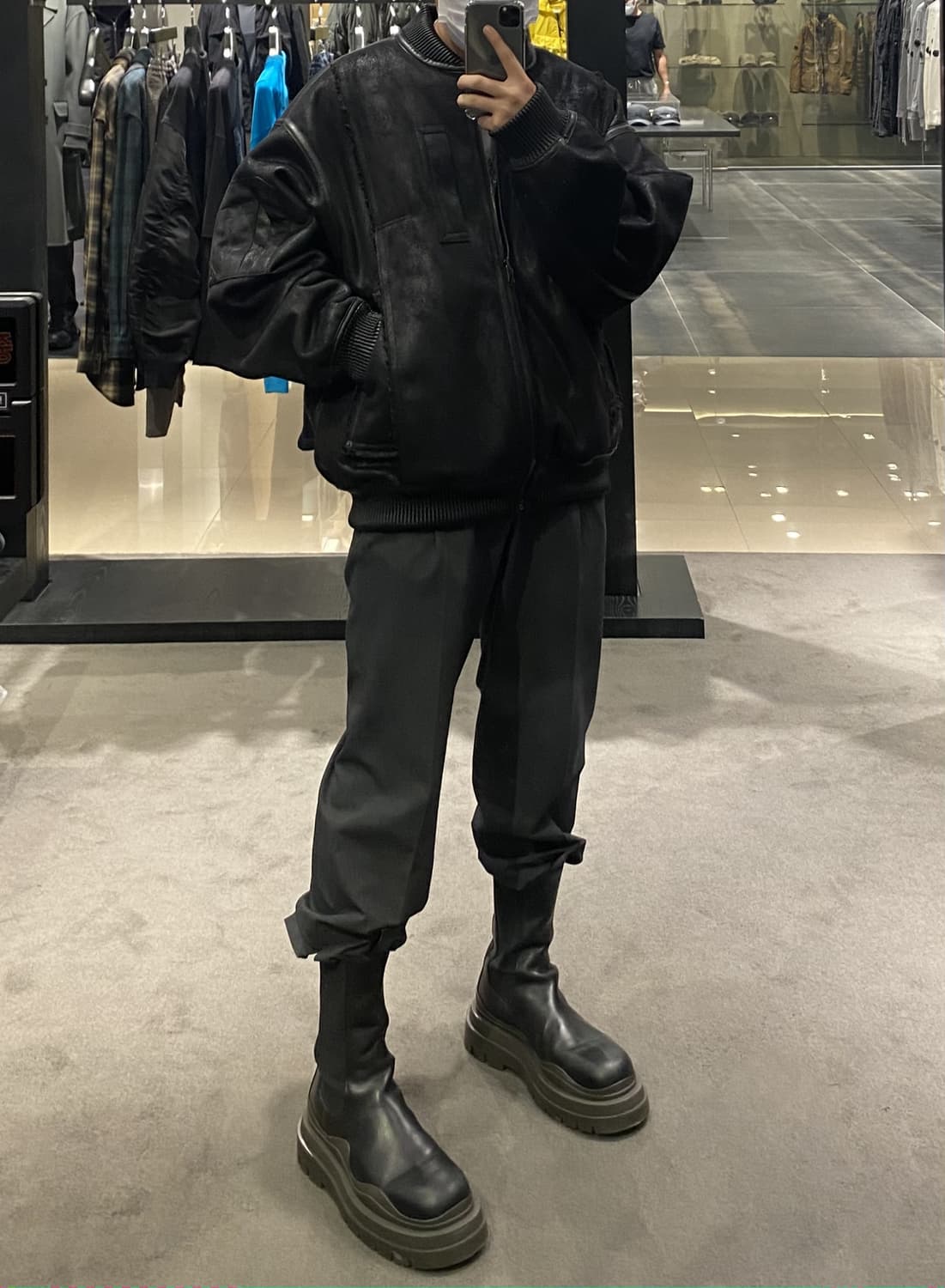 송지오 리버시블 MA-1 무스탕 48사이즈 상품이미지2