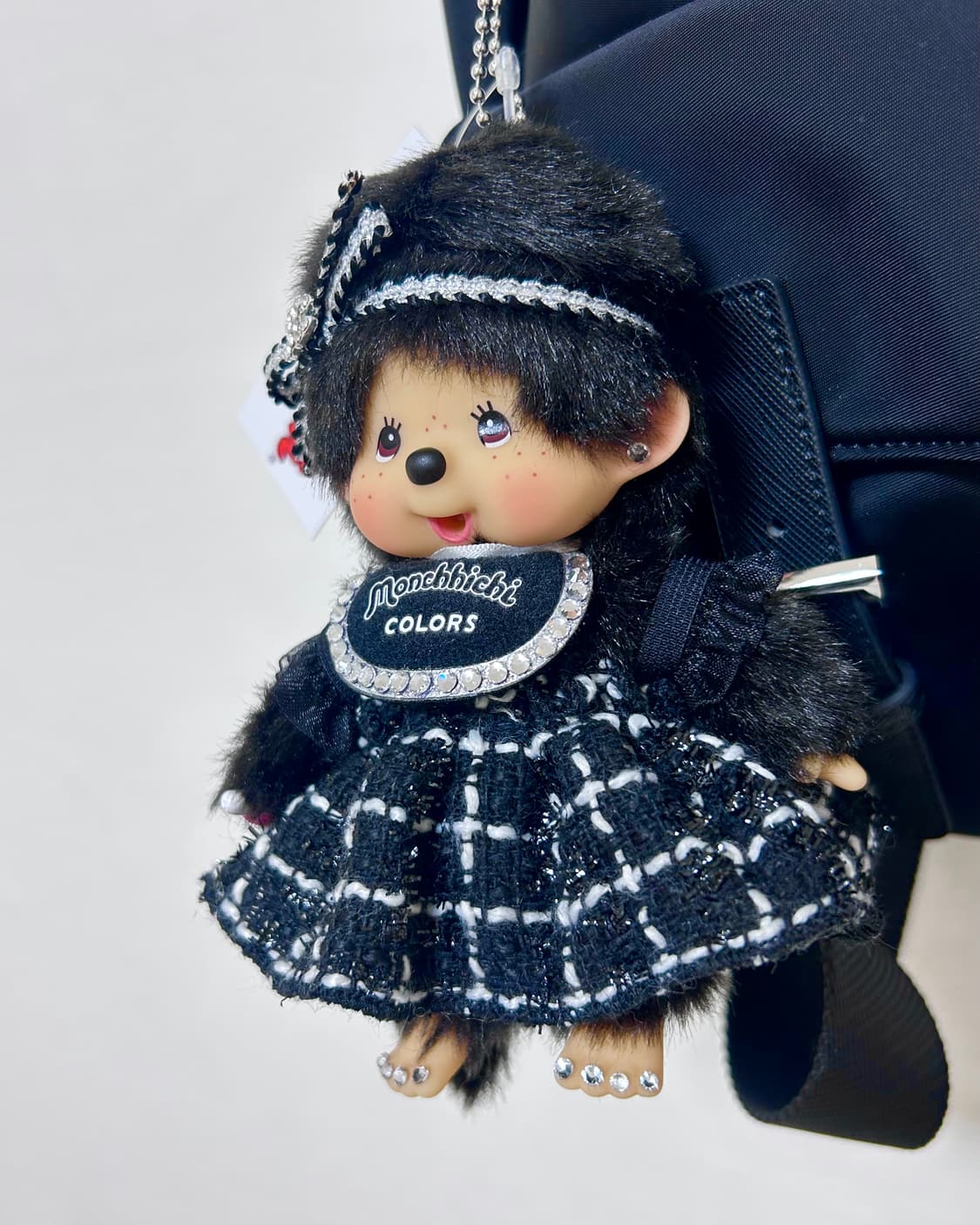 (1)정품몬치치 🖤🤍블랙트위드 커스텀키링 상품이미지6