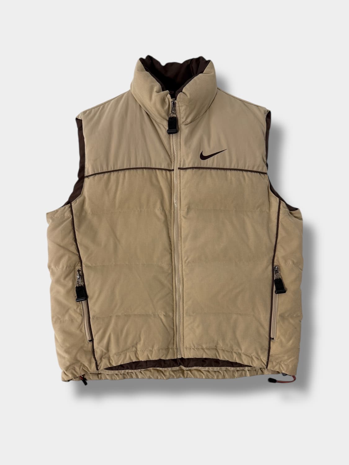 나이키 ACG 루즈핏 90‘s 베이지 브라운 텍티컬 덕다운 패딩 베스트 상품이미지1