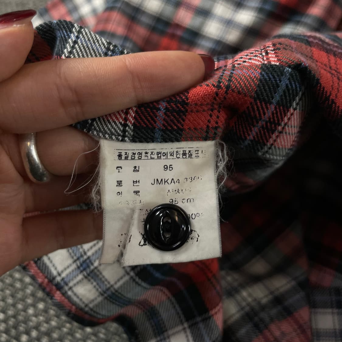 폴로 진스 랄프로렌 오렌지 블루 화이트 체크 투포켓 긴팔 셔츠 95 상품이미지6