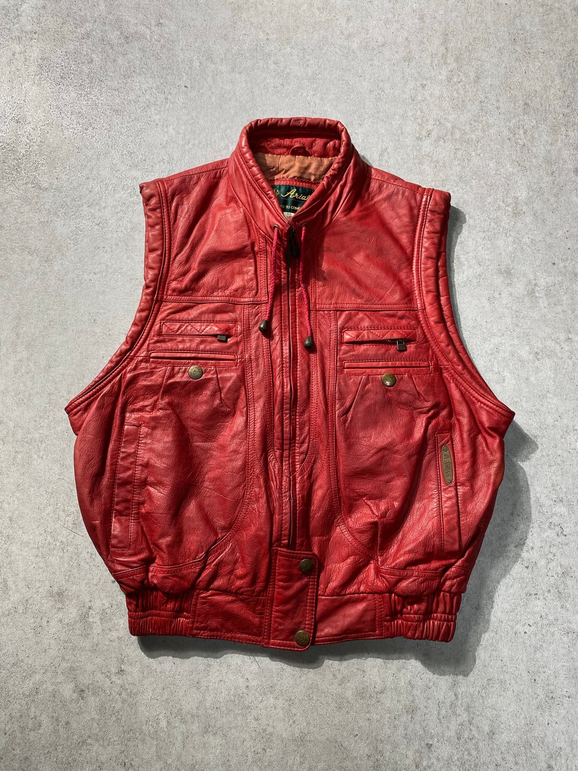 [L] 90s Vintage 빈티지 양가죽 레더베스트 상품이미지1
