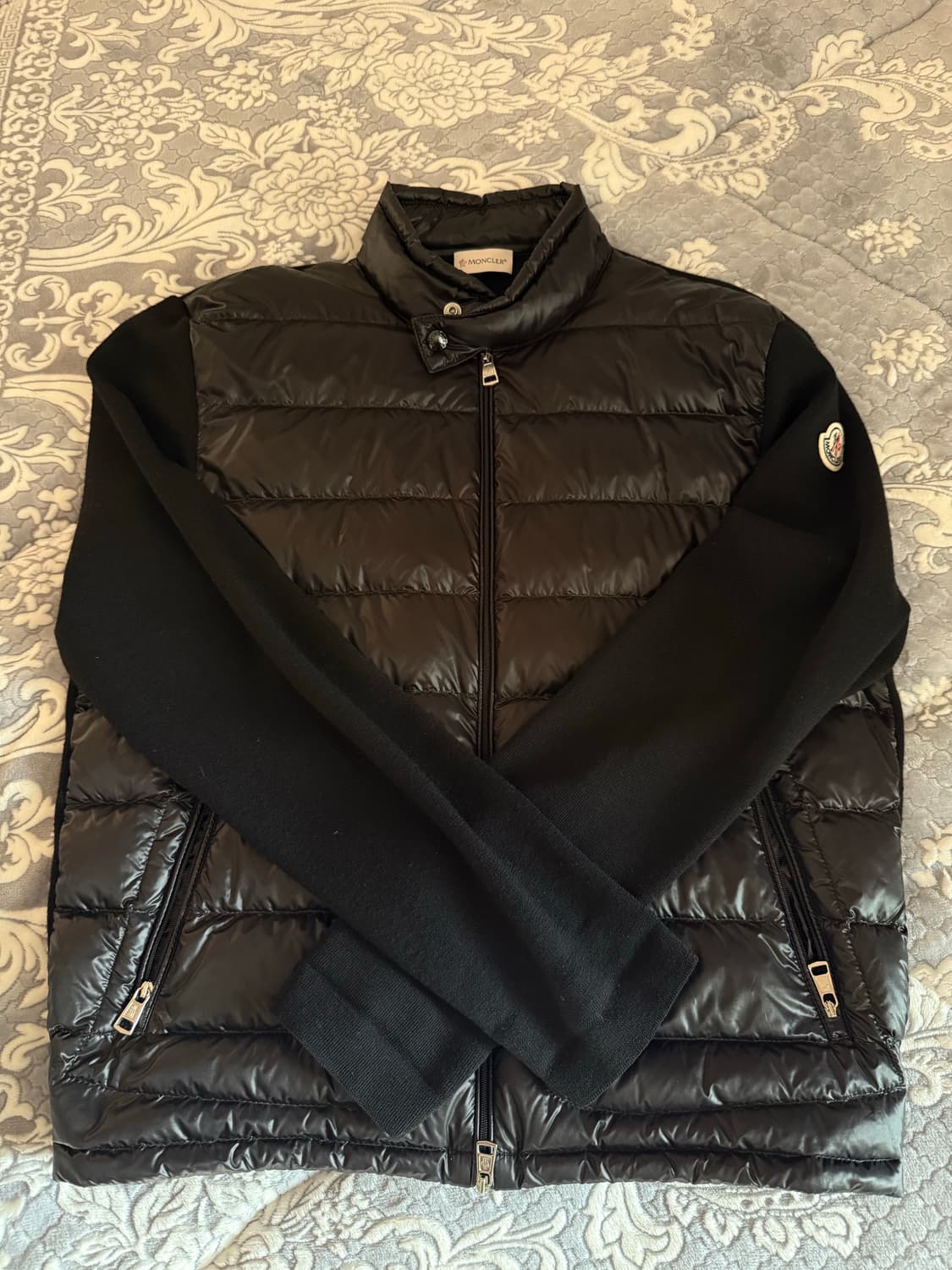 몽클레어 패딩 울 집업 가디건 블랙 - 25SS M 상품이미지1