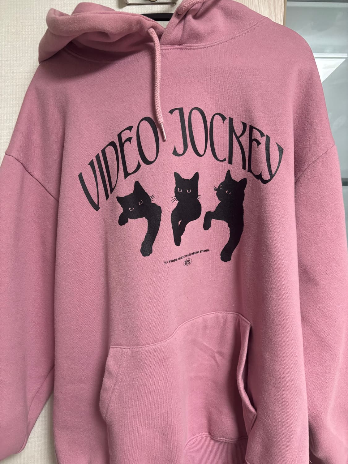 비디오자키 냥냥냥 후디 핑크 상품이미지2