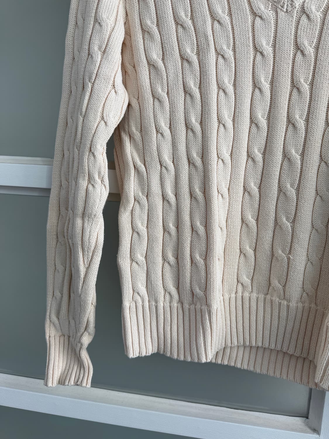 [폴로 랄프로렌] 케이블 니트 아이보리 M 상품이미지4