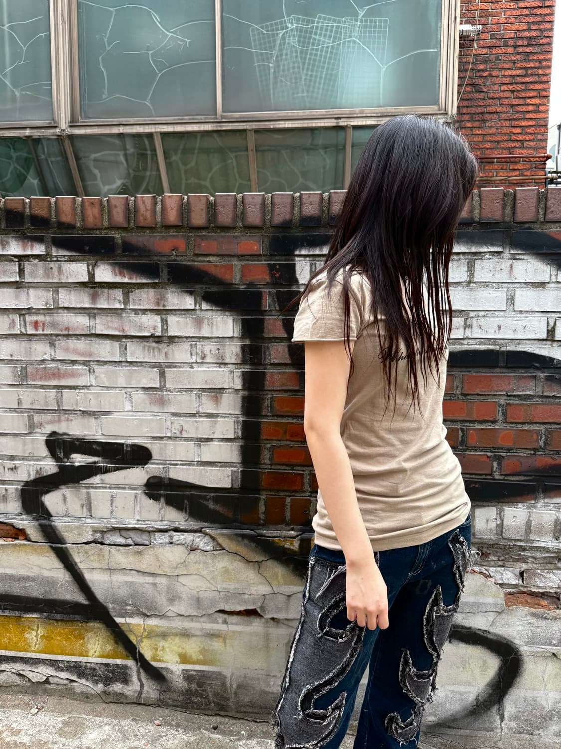 GOA 슬림 실루엣 코튼 티셔츠 상품이미지4