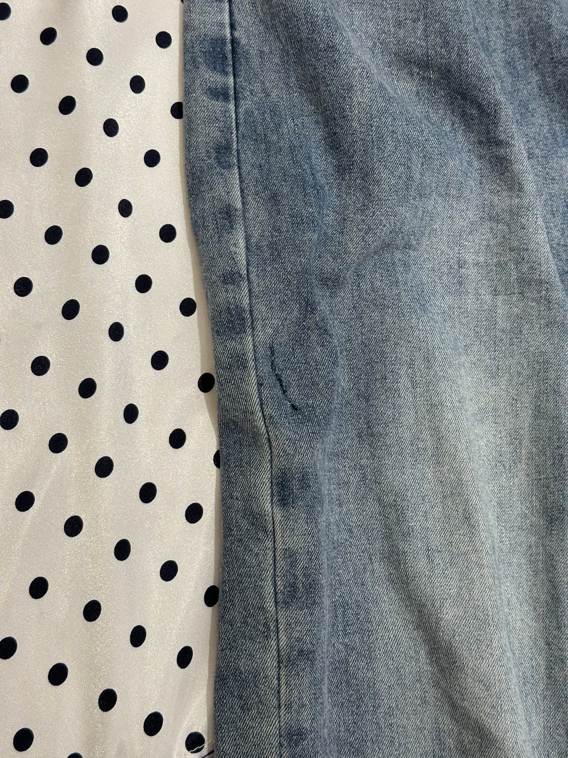 와이드 연청바지  상품이미지5