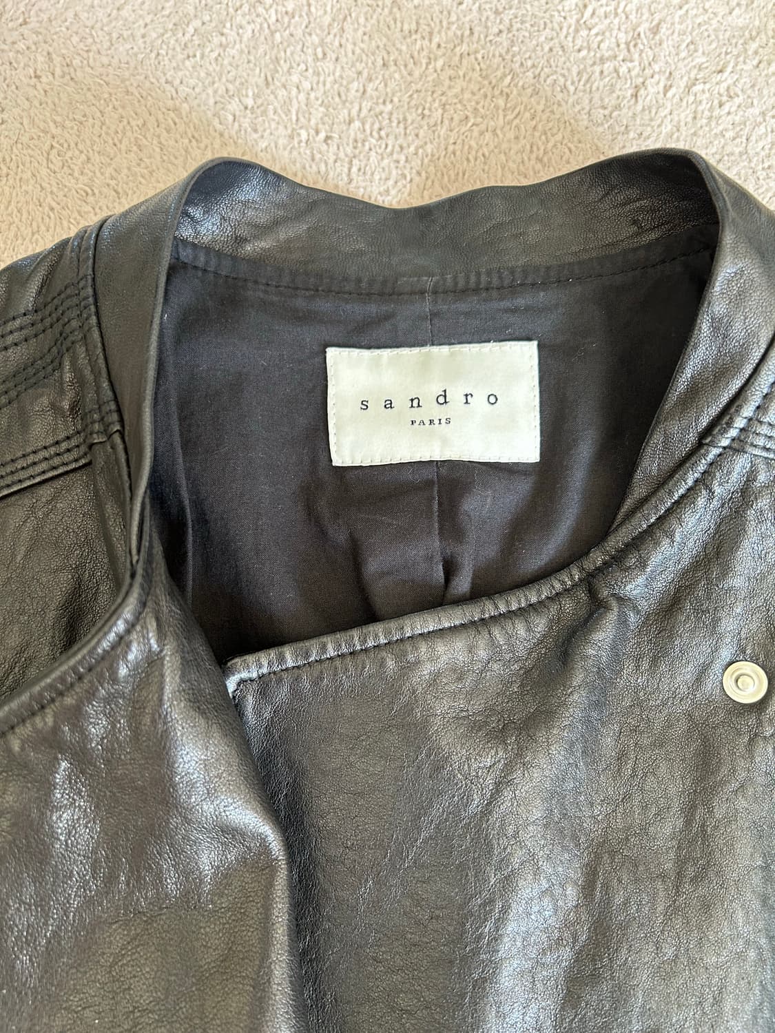 sandro 양가죽 라이더 자켓 55 상품이미지2