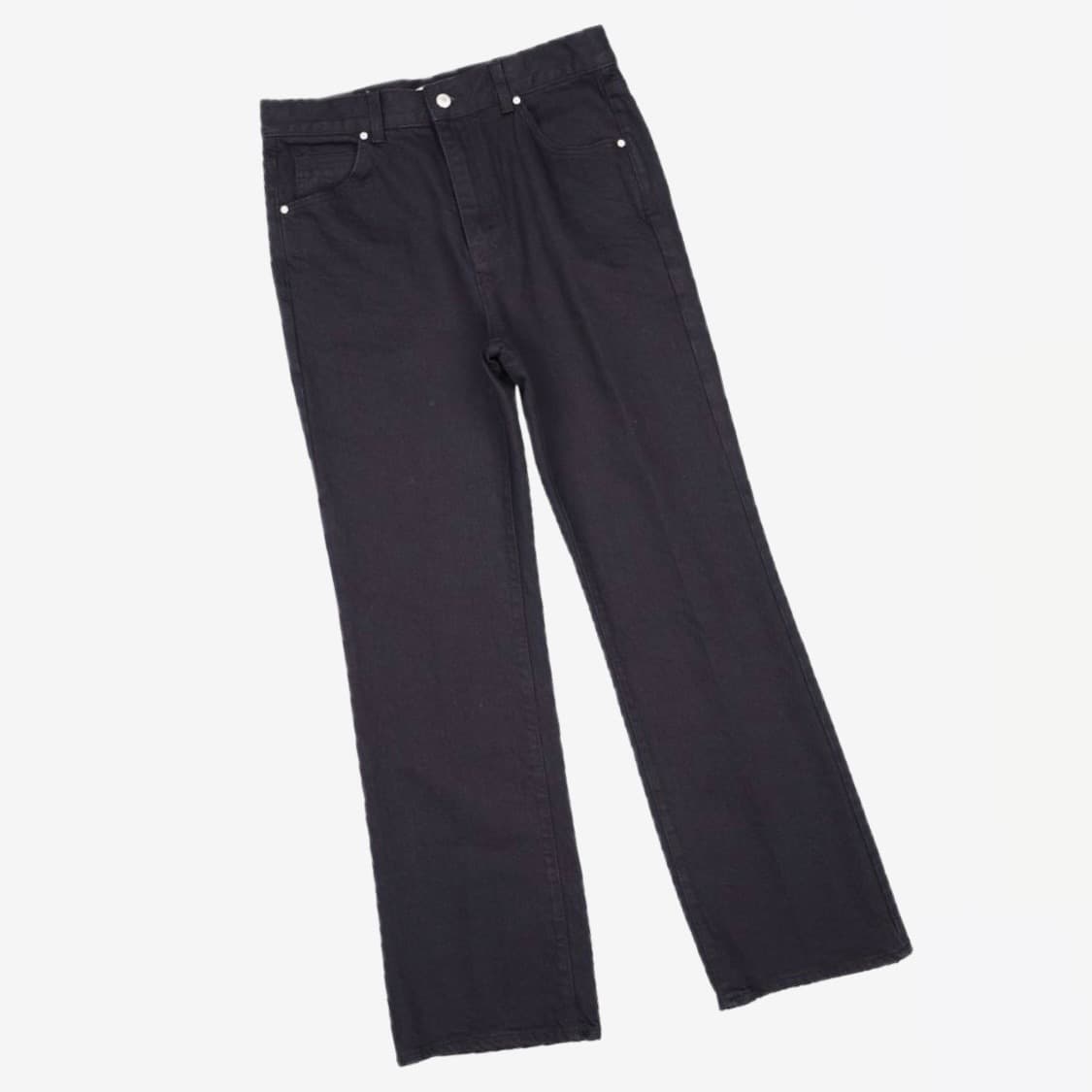 48) 엘무드 아키라 레이 플레어 데님 퓨어블랙 슬림 부츠컷 상품이미지2