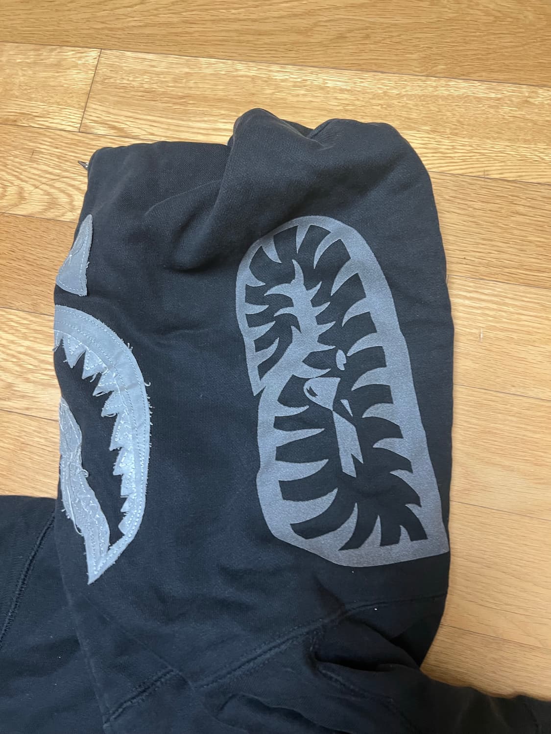 베이프 샤크 후드 블랙 집업 상품이미지8