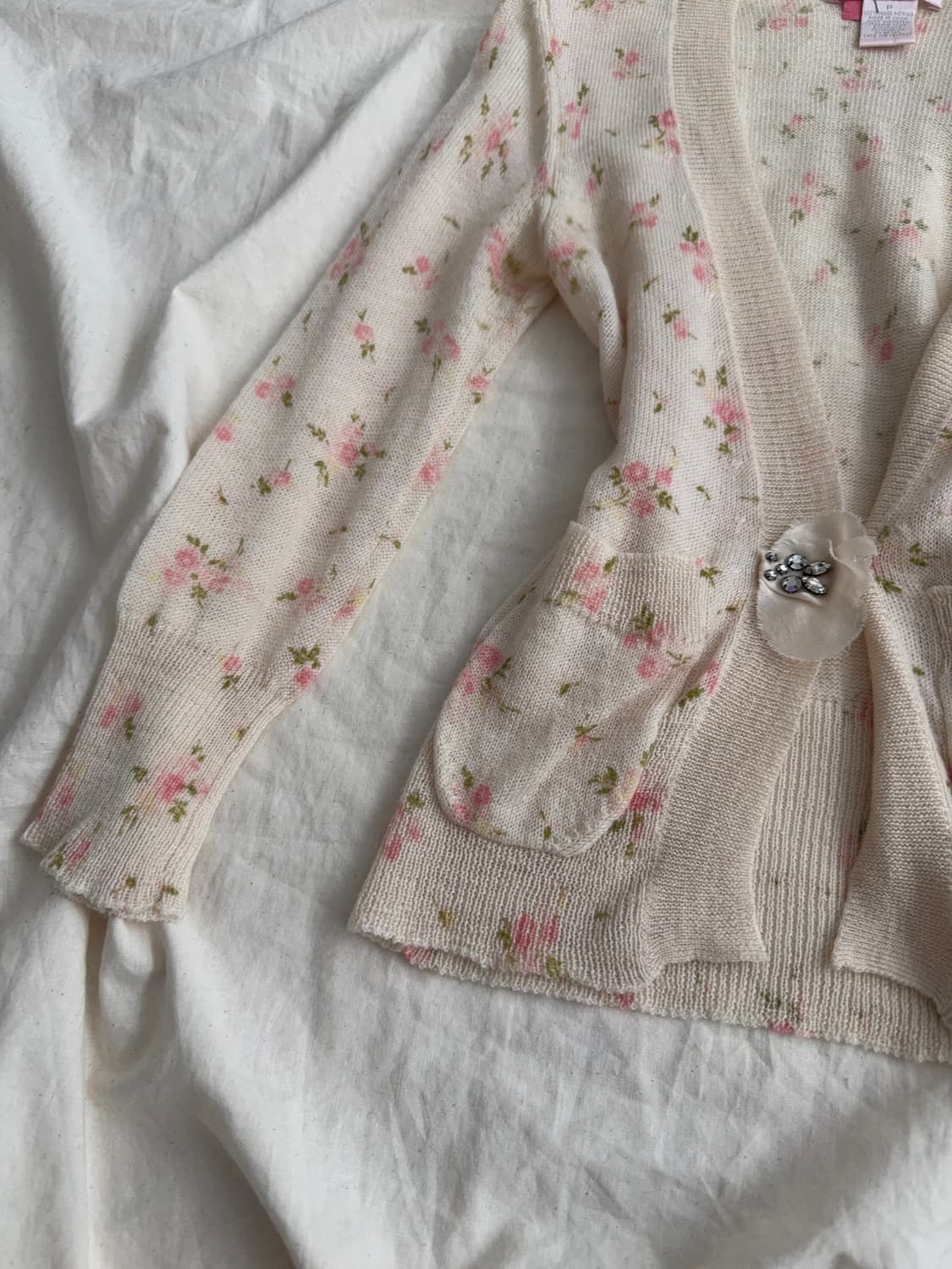 히메갸루 플로랄 너드 니혼진 7부 딱붙 가디건 상품이미지2