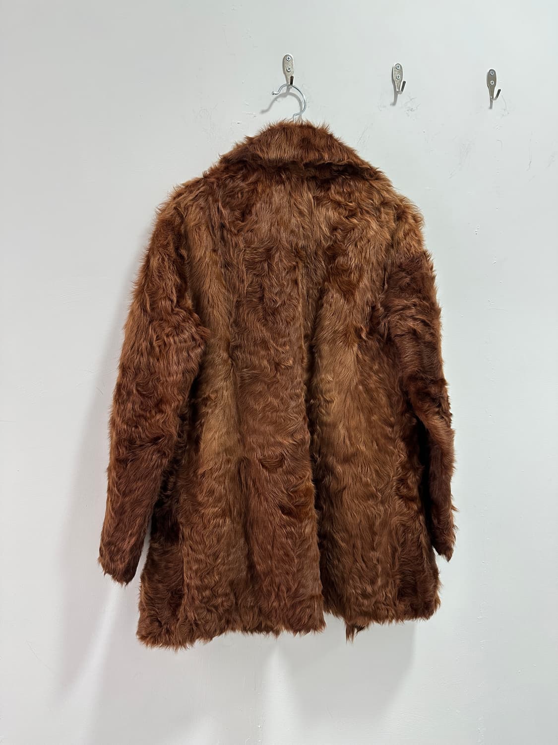 Brown curly fur jacket 상품이미지6