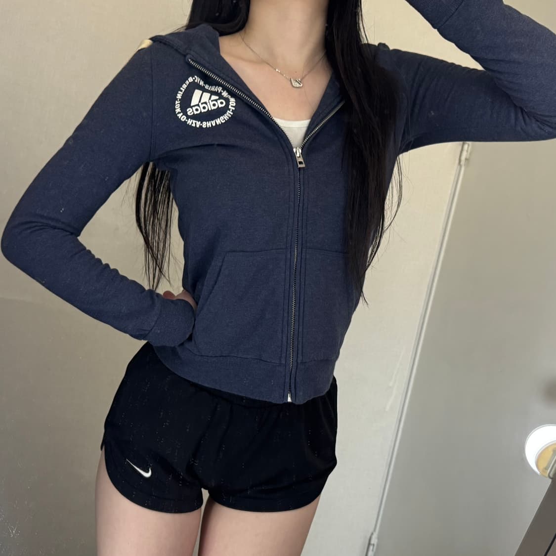 삼선 아디다스 슈퍼스타 영어 로고 후드집업 💙 상품이미지2