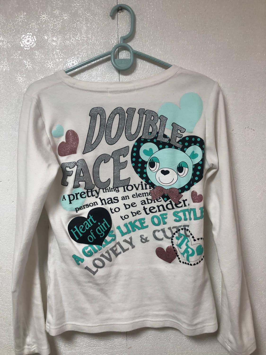 Tralala 트랄랄라 민트 곰돌이 티셔츠 롱슬리브 헤이세이 상품이미지3