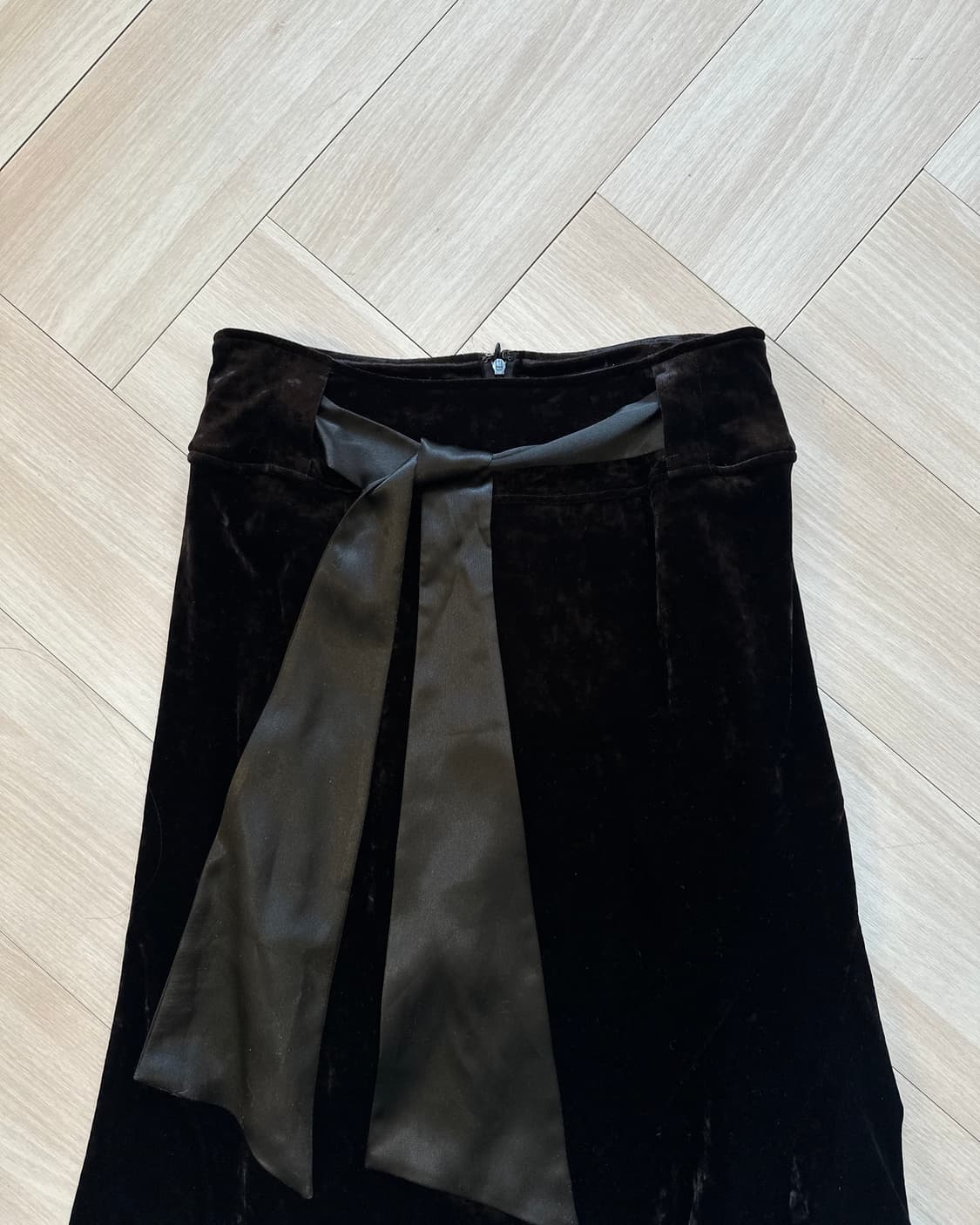 [CARA O CRUZ] black triacetate velvet sk 상품이미지2