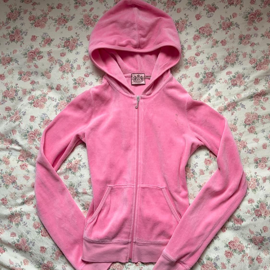 쥬시꾸뛰르 벨벳 후드집업 트레이닝자켓 상품이미지1