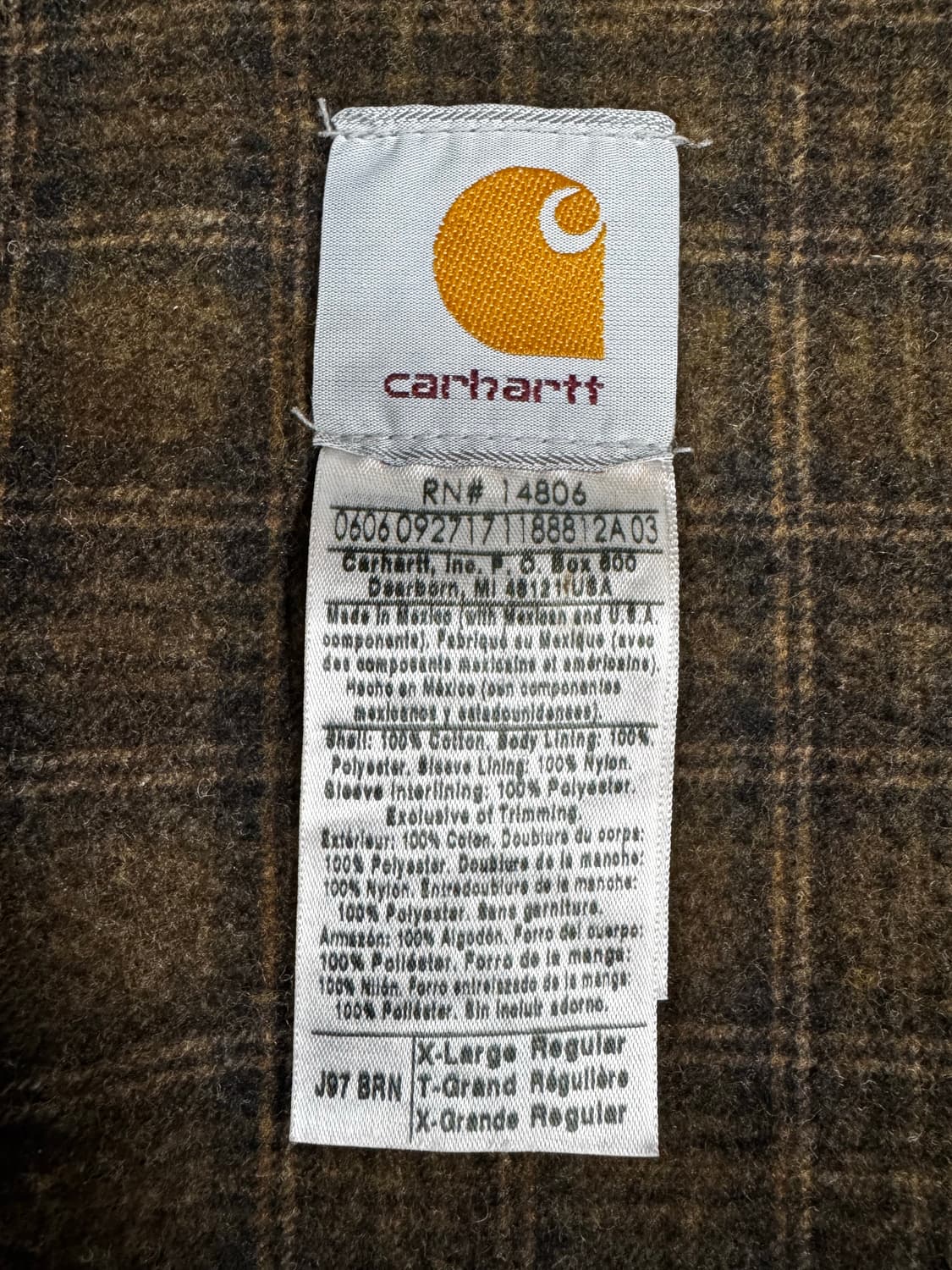 데드스탁급)칼하트 디트로이트 자켓 j97 brn XL 상품이미지7