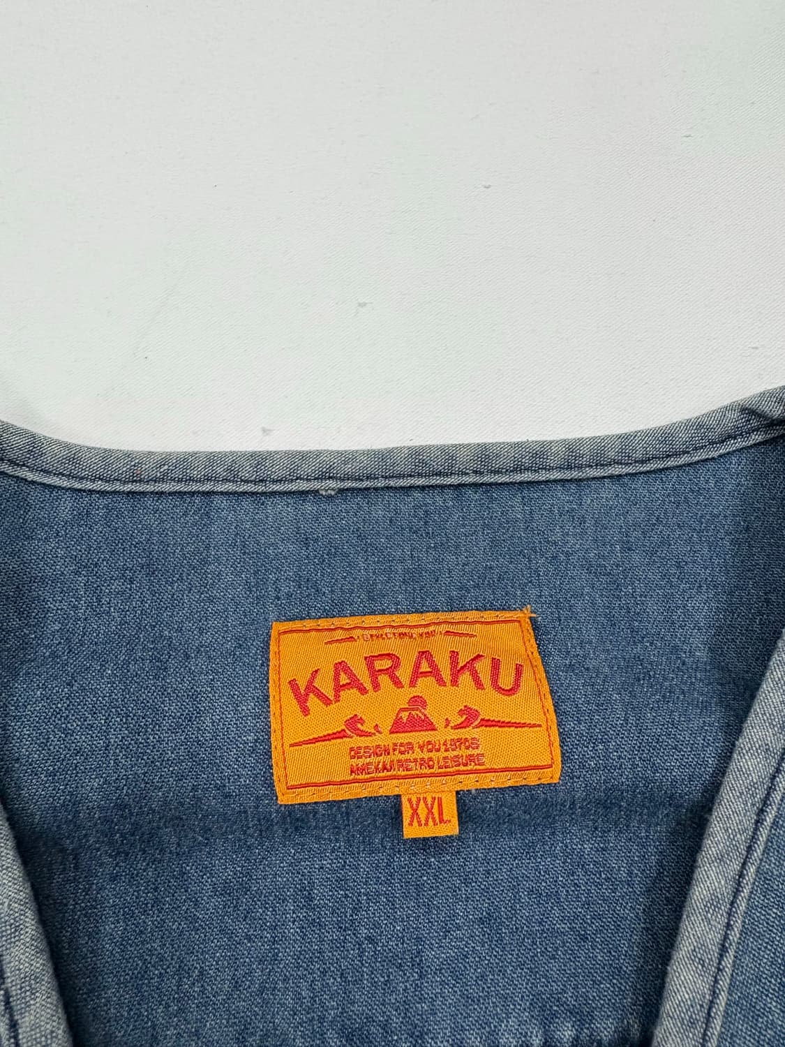 KARAKU 컬러 블록 버튼 카라리스 데님 자켓 상품이미지7