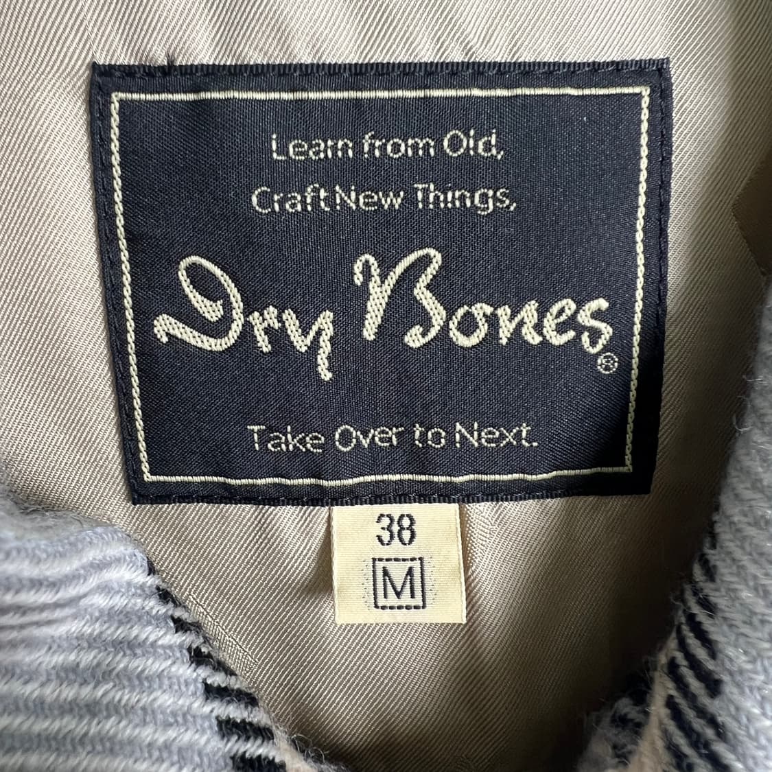 Dry Bones 드라이 본즈 체크 가바딘 블루종 자켓 38 상품이미지3