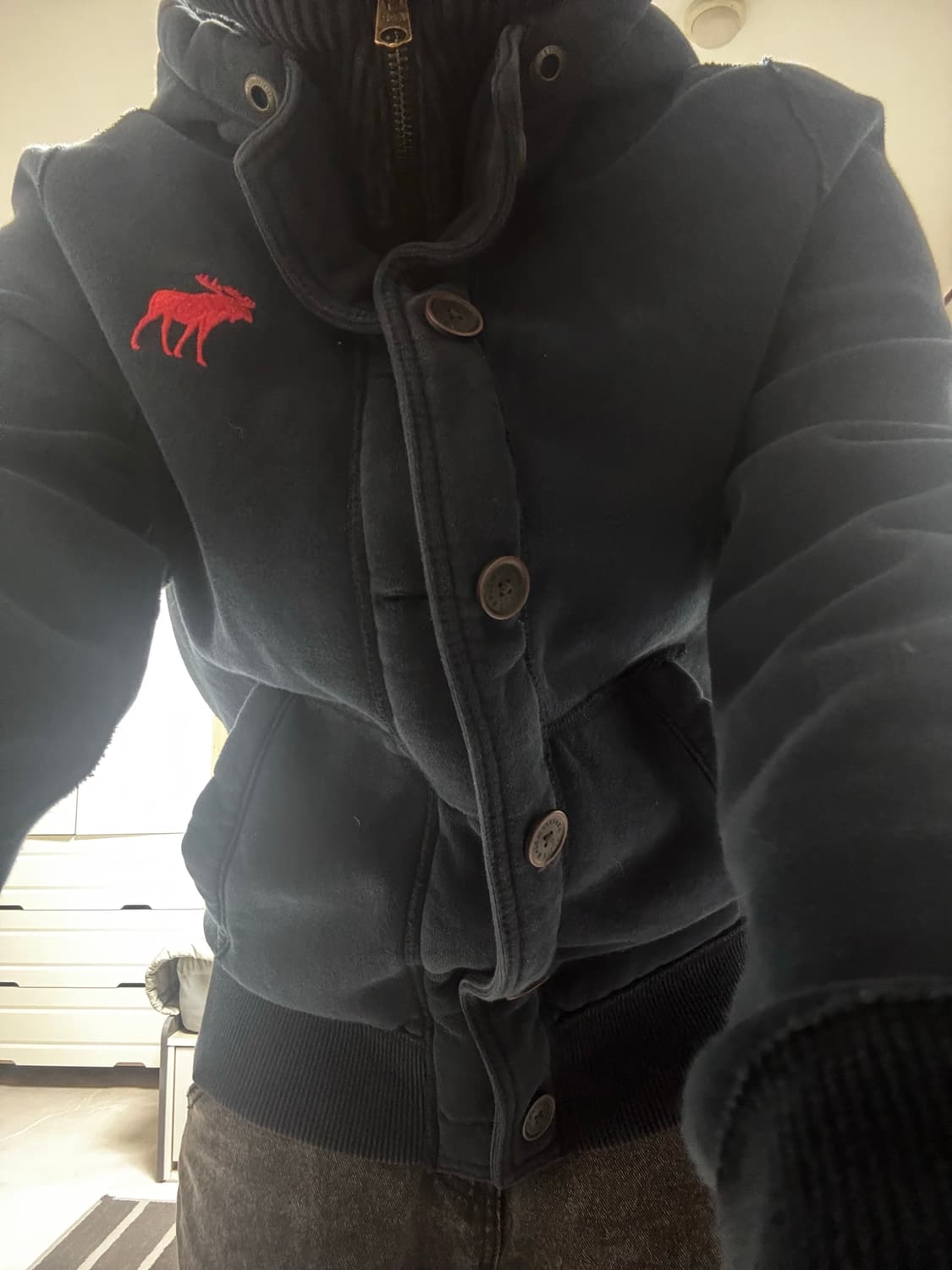 아베크롬비 네이비 하이넥 후드집업 상품이미지1