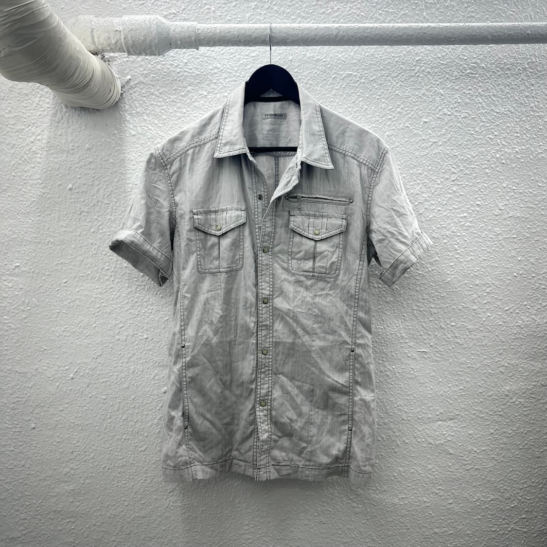 cement washed pocket detail short 상품이미지1