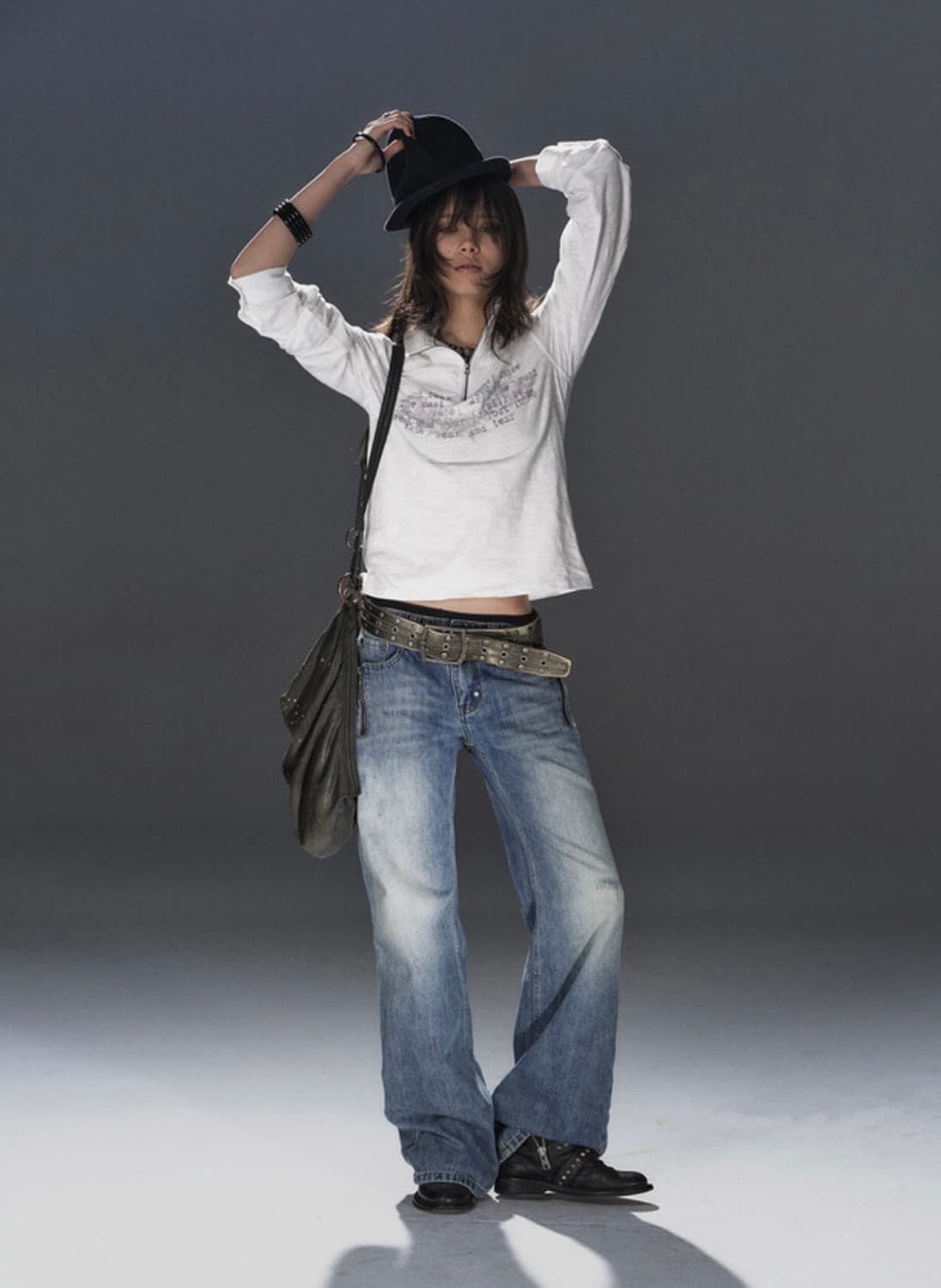 [새상품] wearAndtear 로우라이즈 더블 지퍼 데님 진 S 상품이미지2