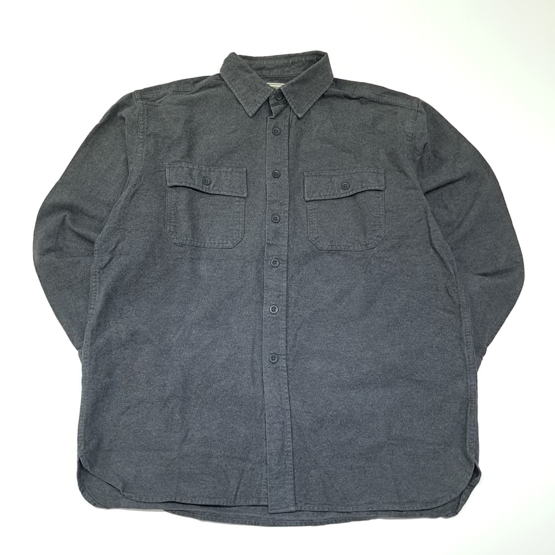 CL079 엘엘빈 코튼 박스플리츠 차콜 헤비 샤모아 셔츠 상품이미지1