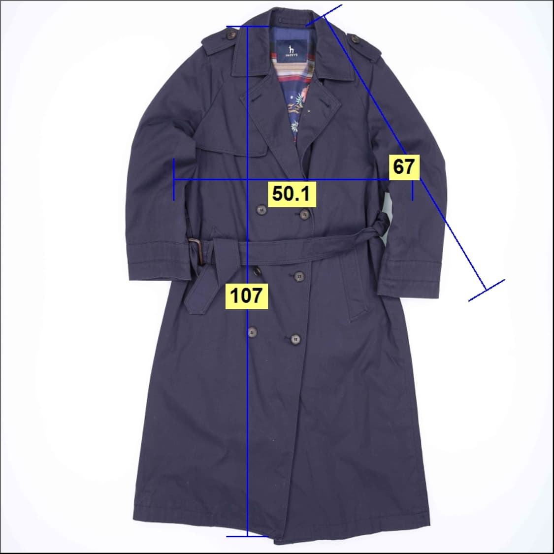 85 헤지스레이디스 벨티드 더블 트렌치 코트 4264 상품이미지8