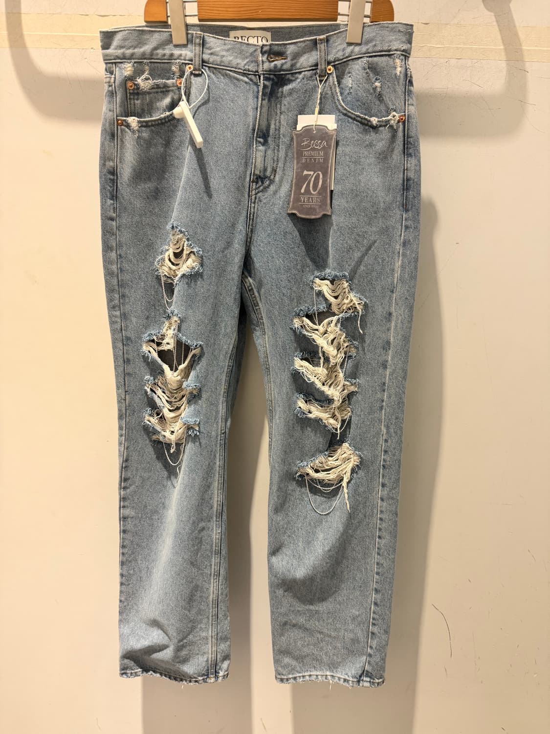 렉토 체인 디테일 데님 팬츠 상품이미지1