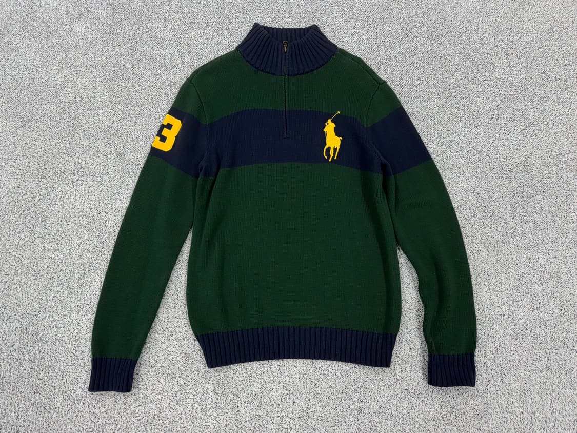 폴로 랄프로렌 빅포니 반집업 니트 상품이미지1