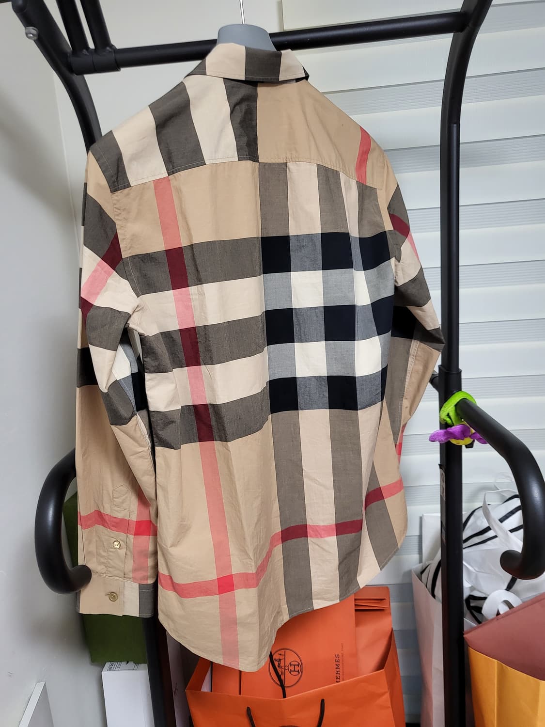 22SS 버버리 체크 코튼 포플린 셔츠 m 상품이미지4