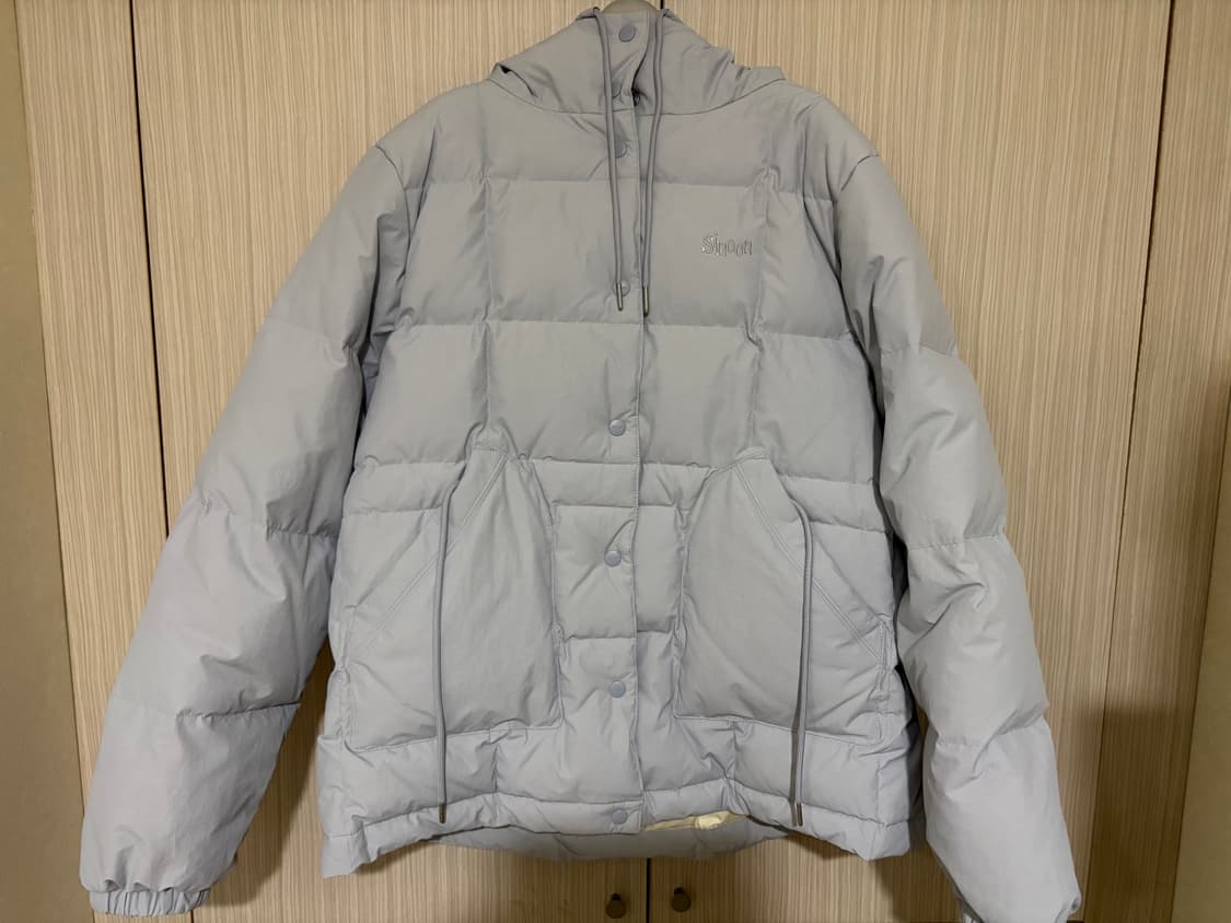 시눈 후디 푸퍼 자켓 그레이시블루 품절컬러 상품이미지2