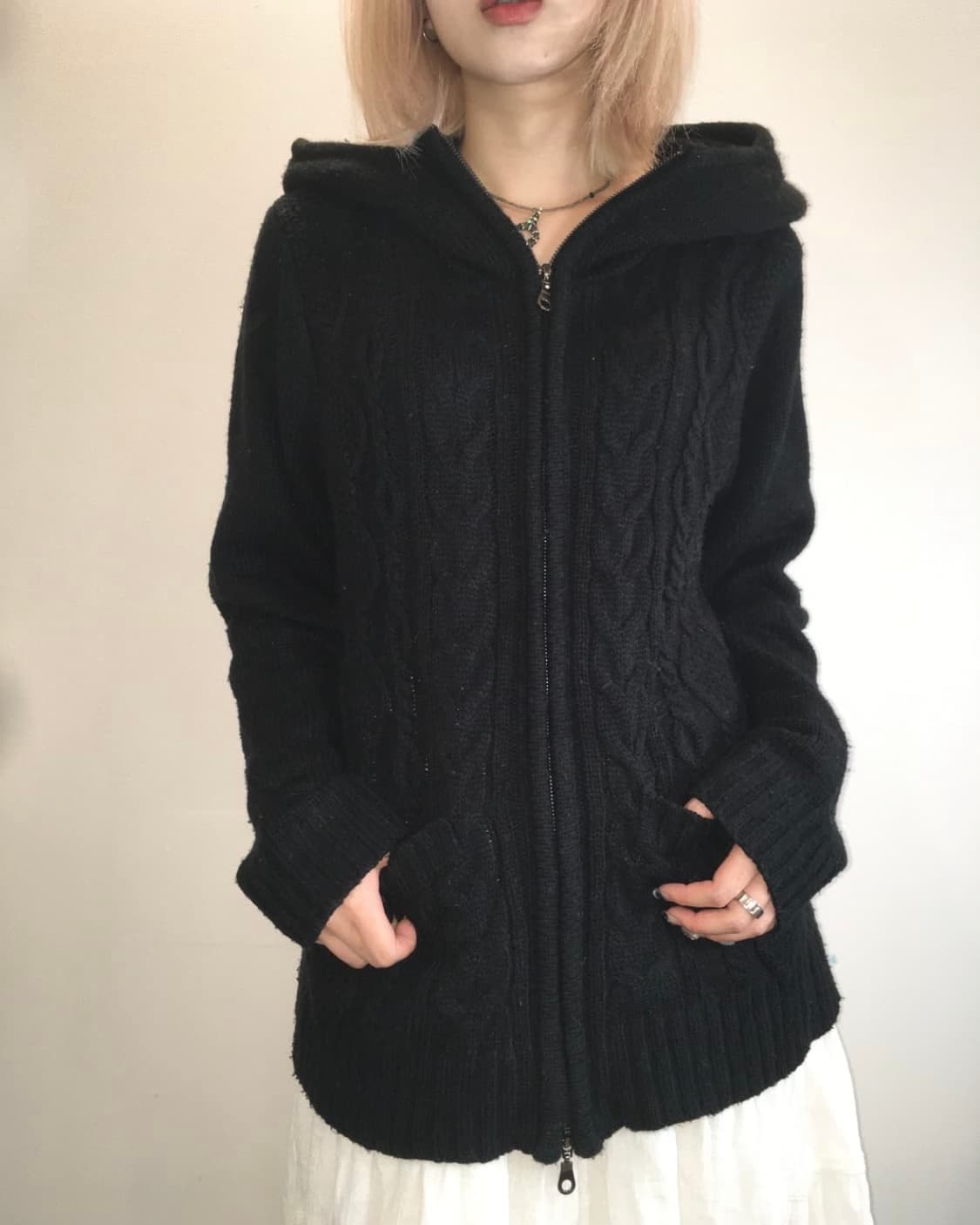 UK union knit hood zipup 상품이미지2