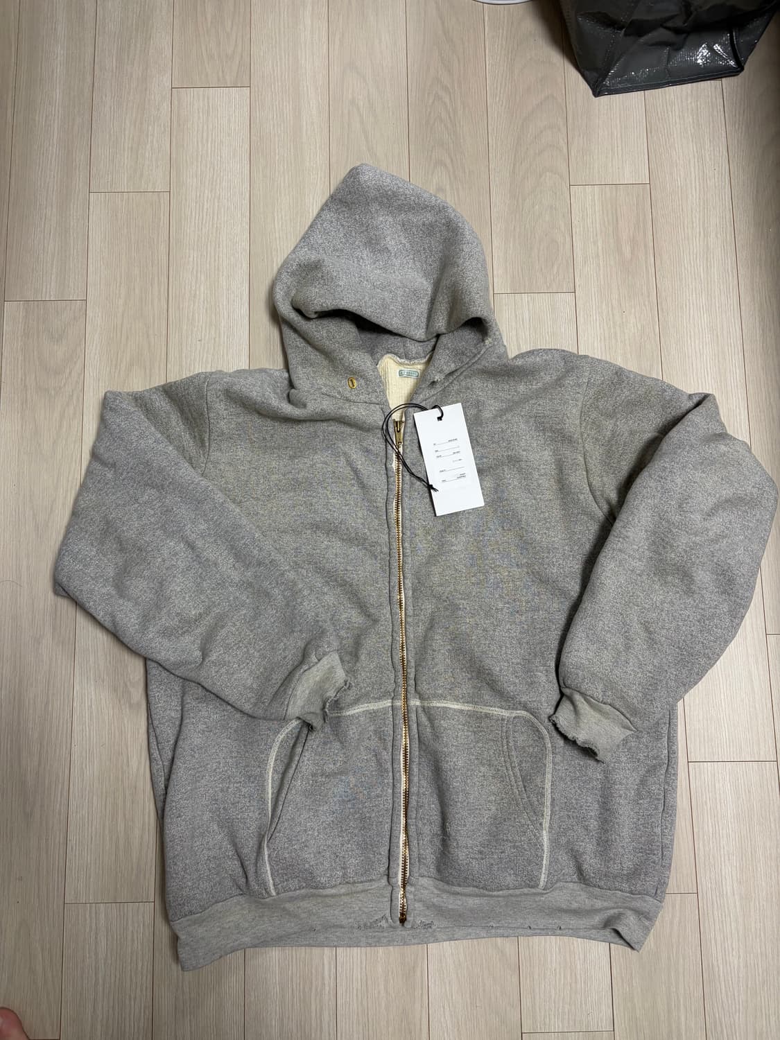 24AW 1사이즈 아프레쎄 후드집업 그레이 상품이미지2