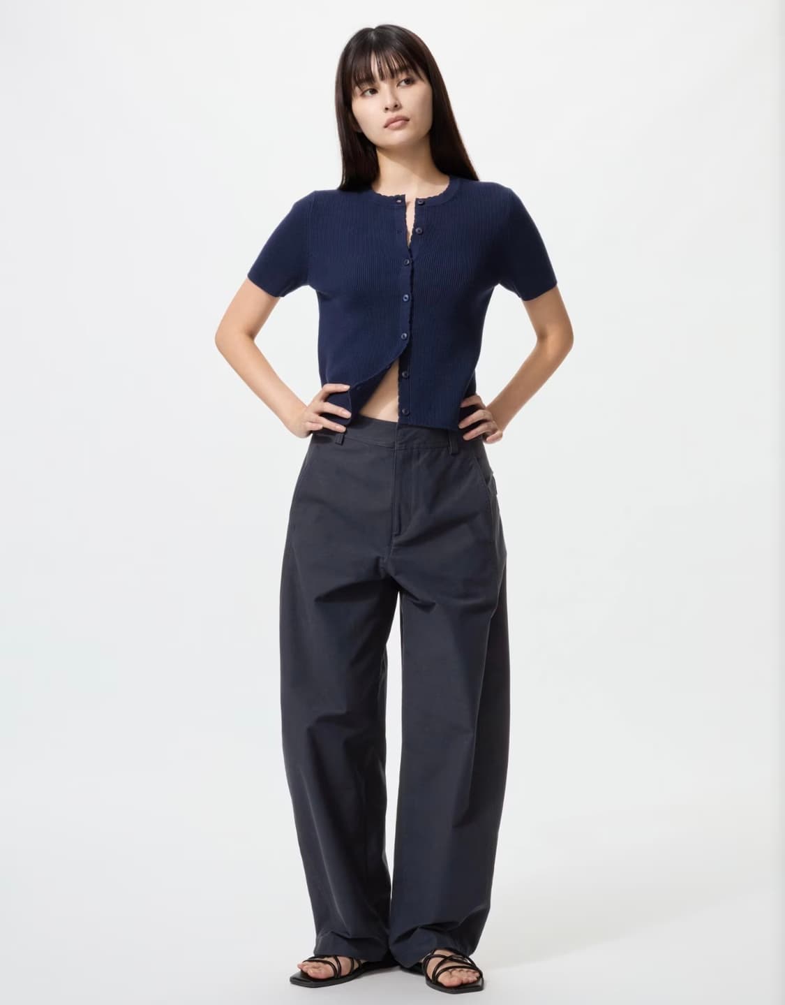 유니클로 저지배럴레그팬츠(L) 상품이미지1