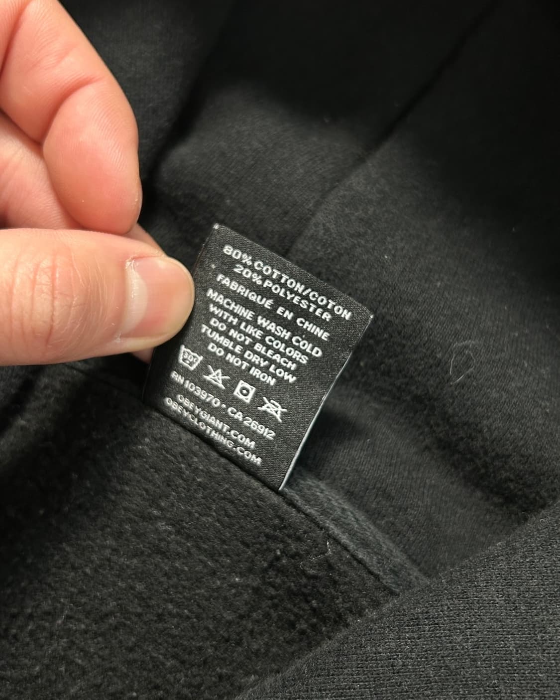 오베이 월드와이드 블랙 후드티  상품이미지9