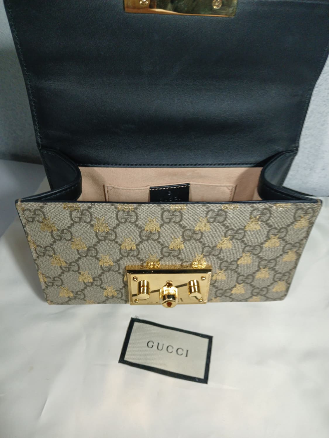 구찌 GG 패들락 수프림 꿀벌 숄더백 스몰 409487 상품이미지6