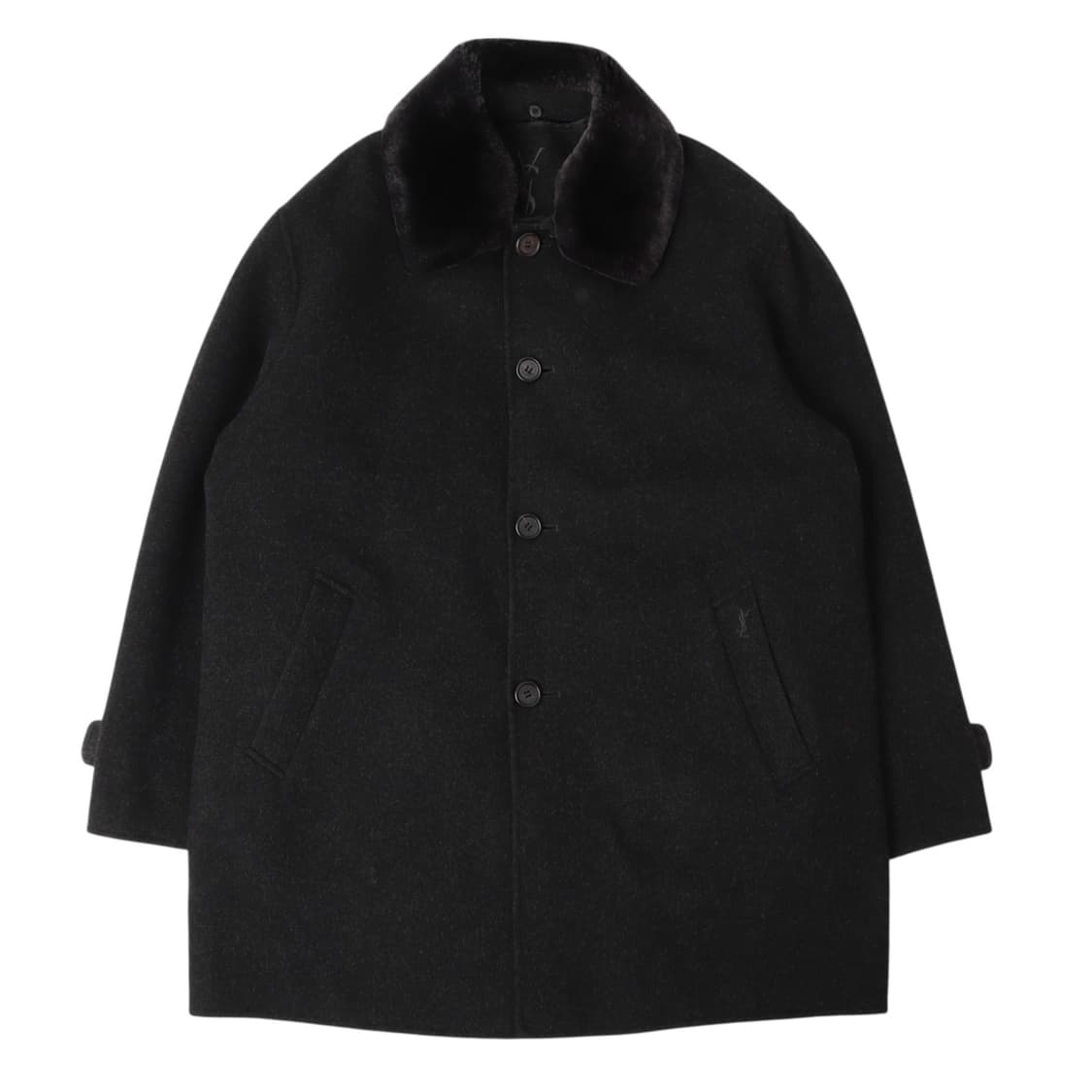 입생로랑 시어링 울 캐시미어 하프 코트 상품이미지1