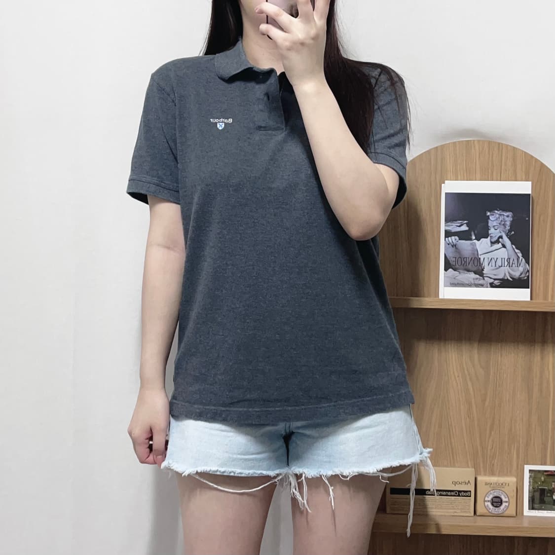 [정품] 바버 딥그레이 반팔카라티 [ M ] 상품이미지3