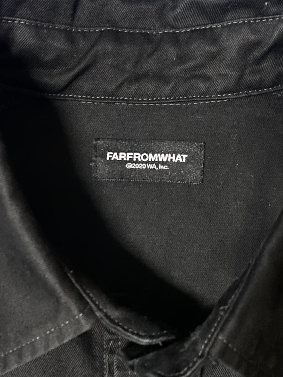 FARFROMWHAT 파프롬왓 파아카이브 오버사이즈 워크 셔츠 블랙 1 상품이미지3