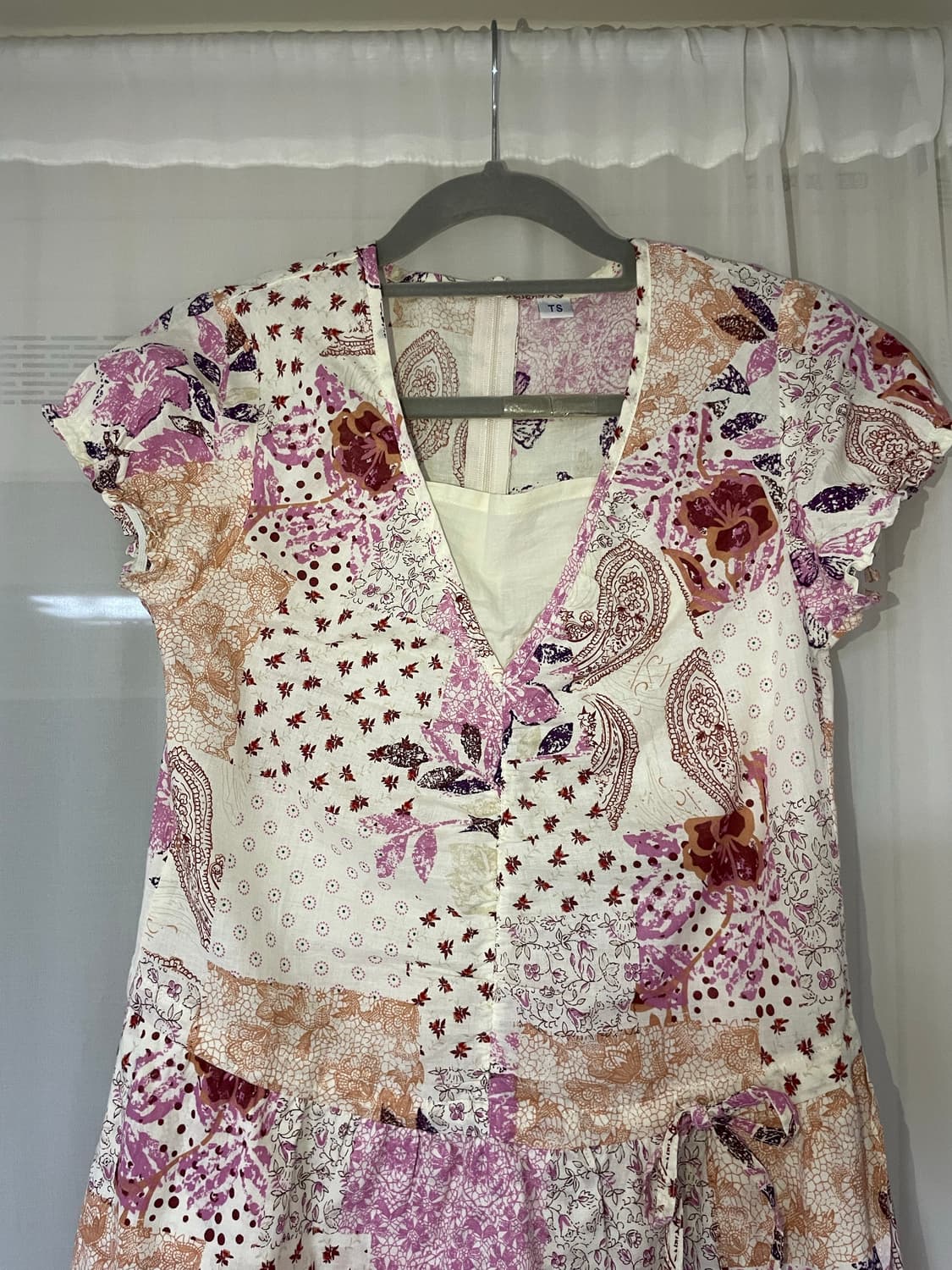 패치워크 원피스 상의 반팔 상품이미지4