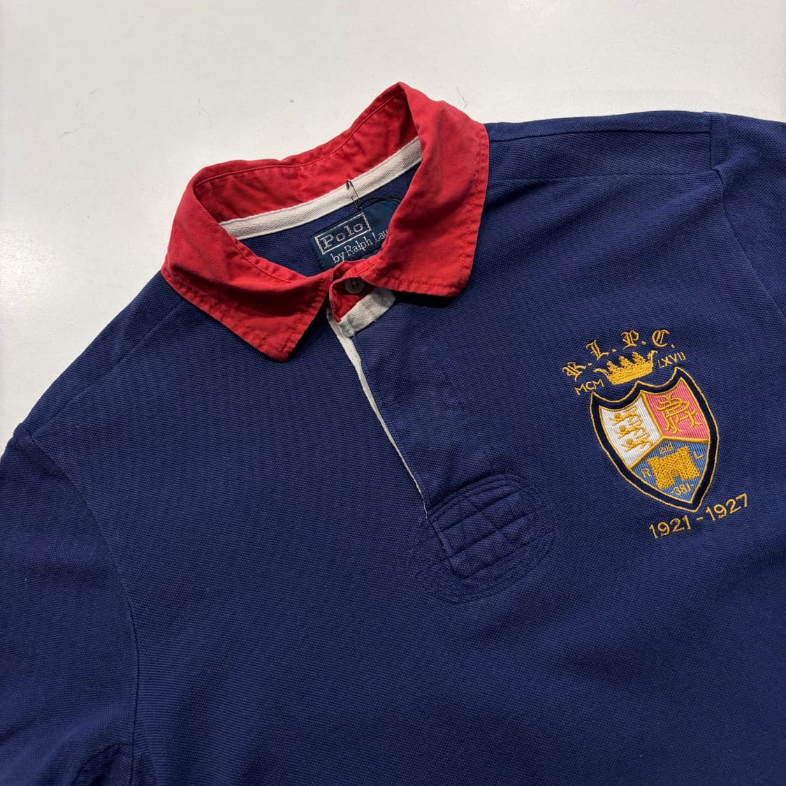 [M] 폴로 랄프로렌 커스텀핏 네이비 카라 반팔티셔츠 D298 상품이미지3