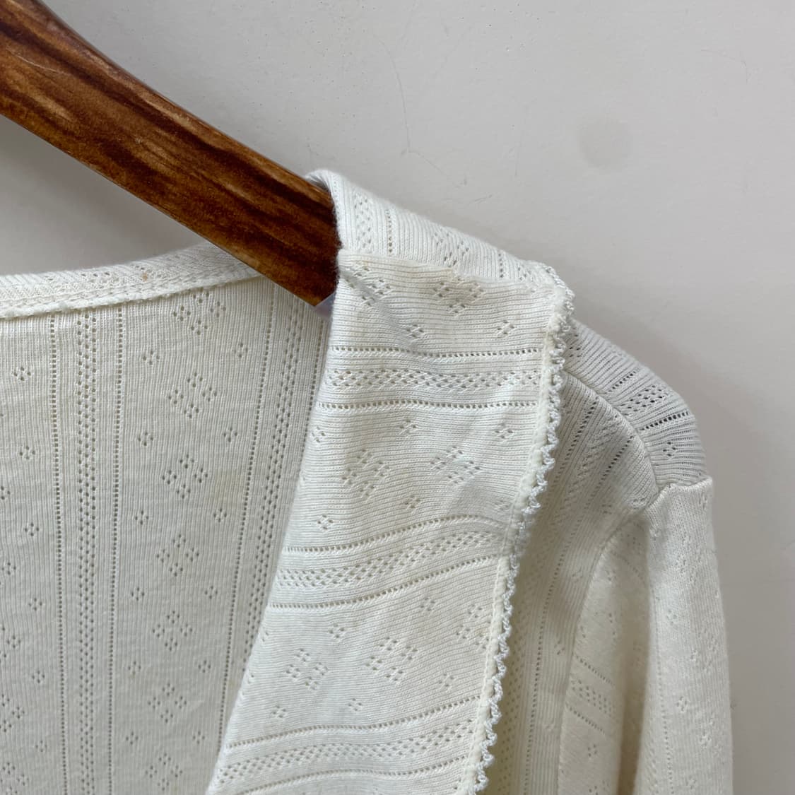 히메갸루 여리 아이보리 플라워 자수 프릴 가디건 상품이미지5