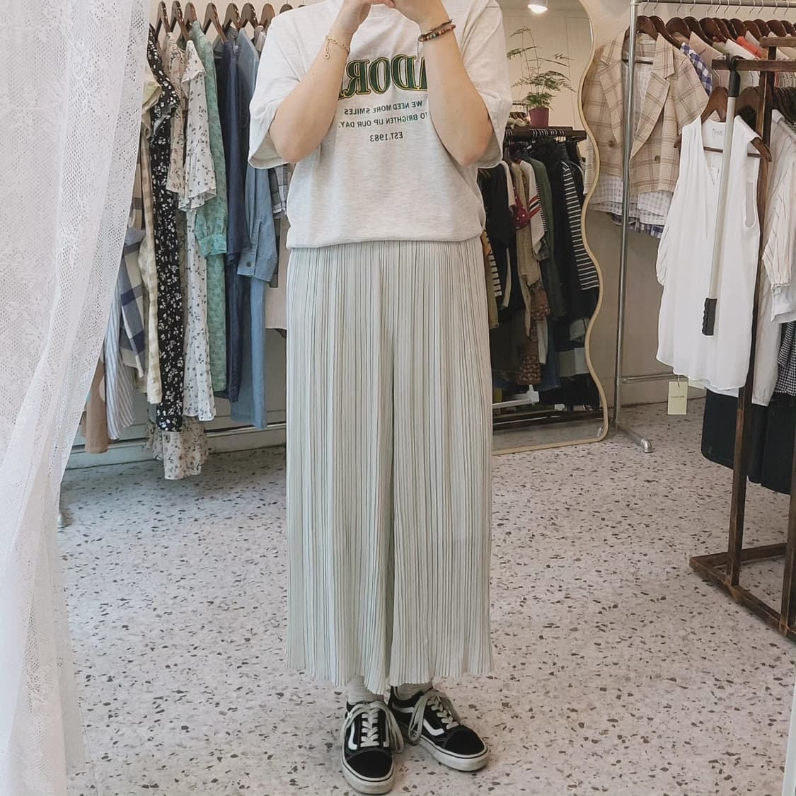 Uniqlo JPN 민트 플리츠 밴딩팬츠 상품이미지9