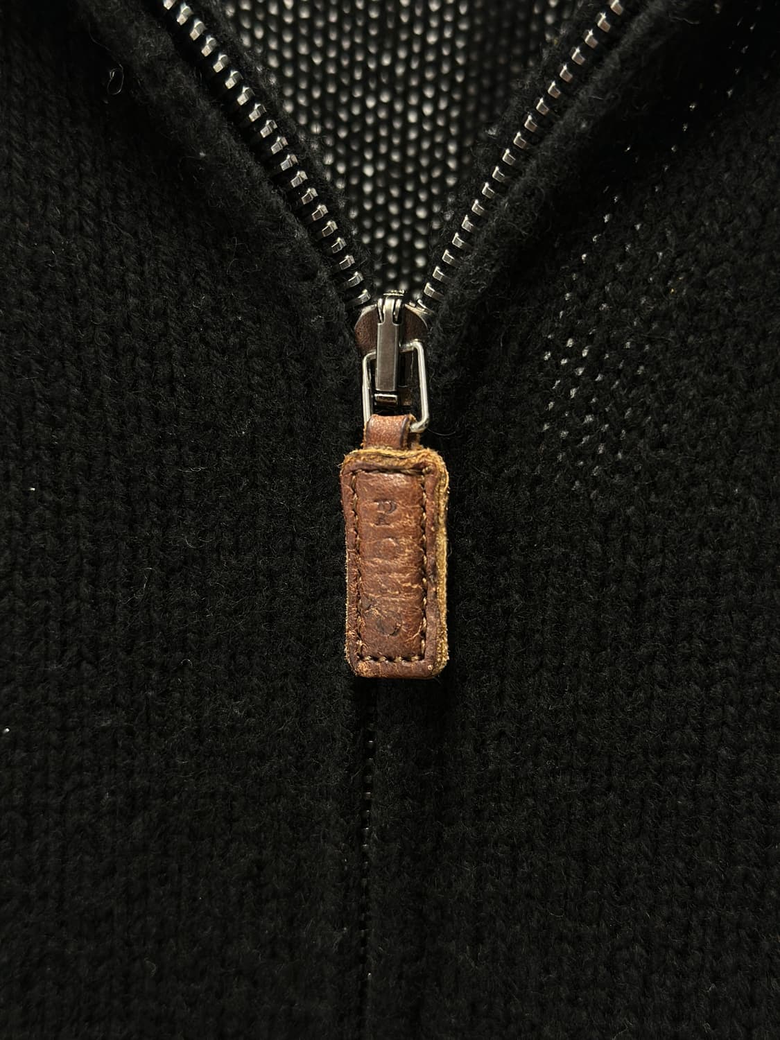 폴로 랄프로렌 램스울 블랙 니트집업  상품이미지5