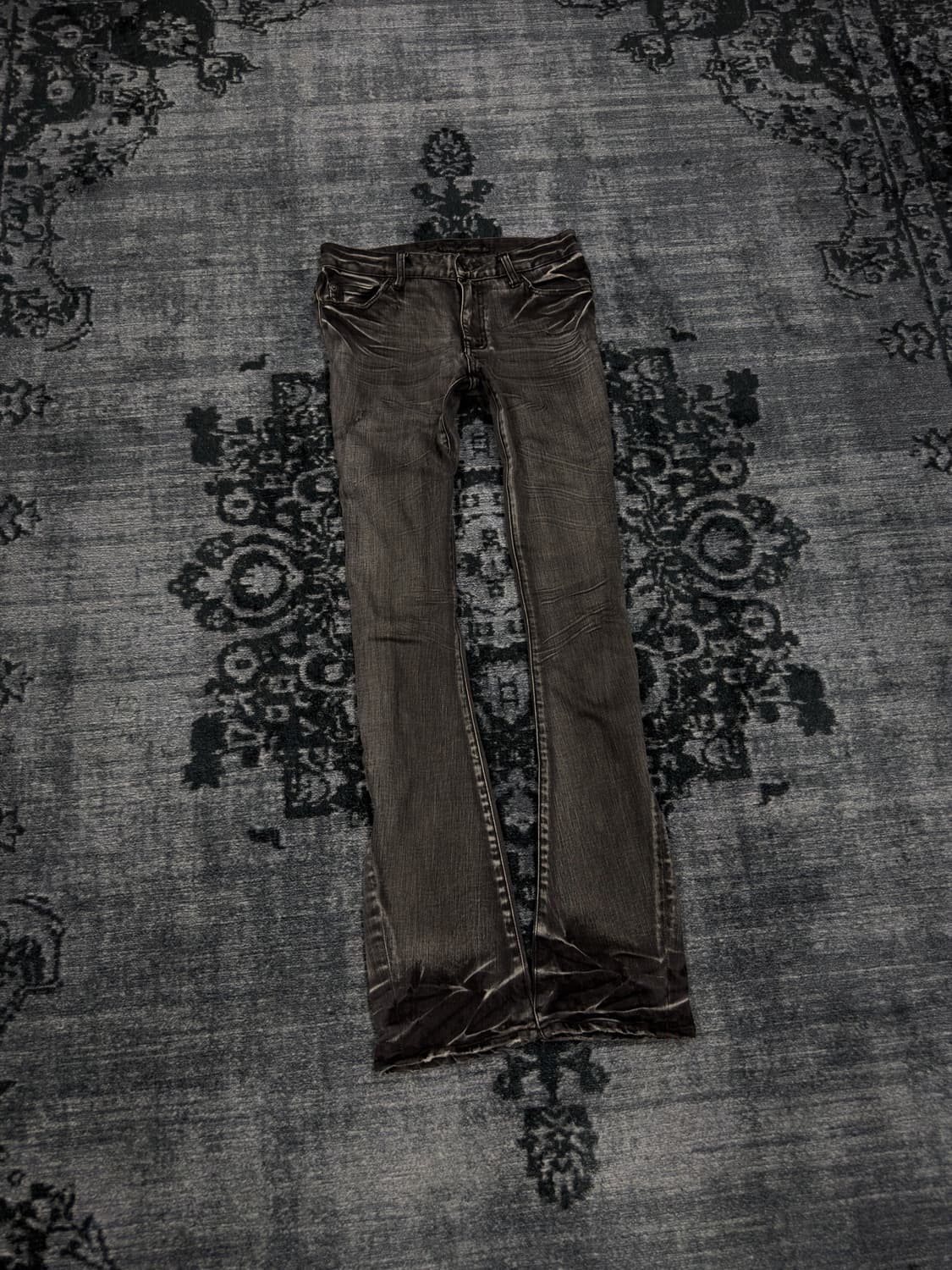Schlussel 00s grey slim flared denim pan 상품이미지1