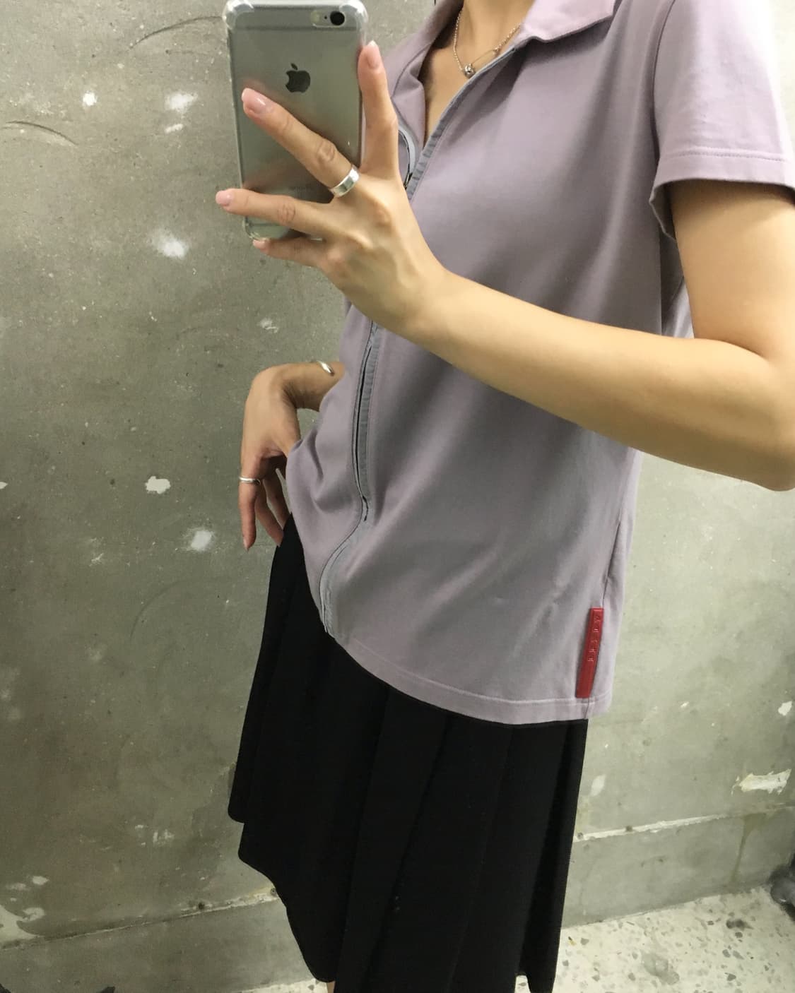 Prada 프라다 레드라벨 퍼플 집업 반팔 상품이미지2