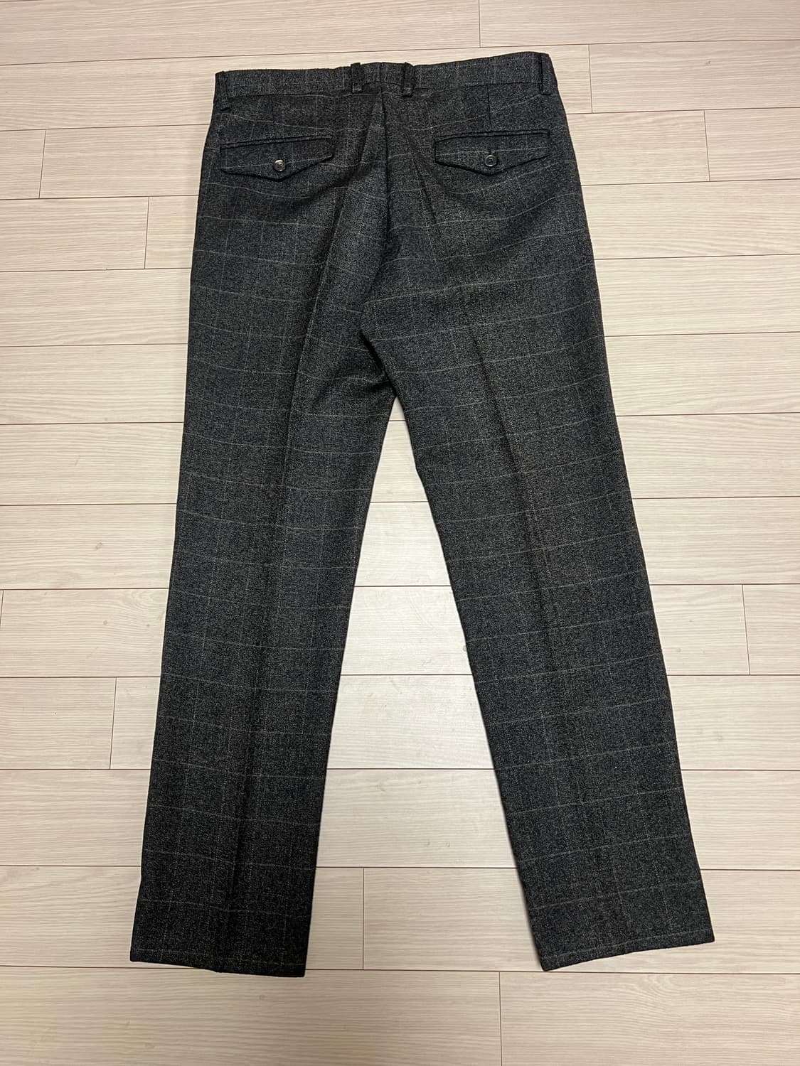 울 헤비원단 체크 셋업 수트 (자켓+팬츠) / 48 상품이미지9