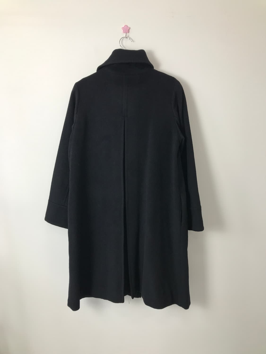 Angora Blend Black High-Neck Long Coat 상품이미지5