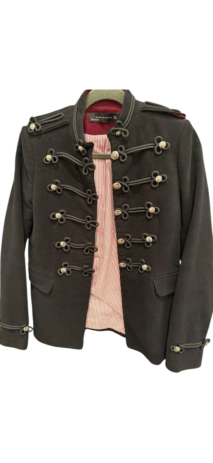 [M] 자라 우먼즈 벨벳 나폴레옹 자켓 상품이미지1